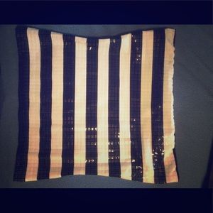 Black and white halter top